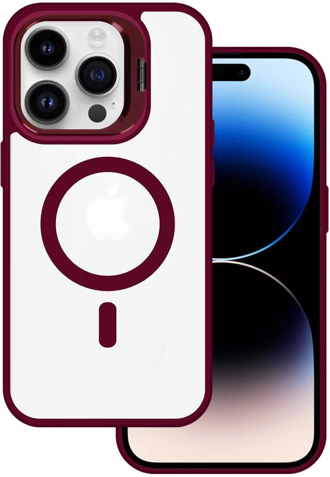 Tel Protect Kickstand Magsafe dėklas skirtas Apple iPhone 11 burgundy