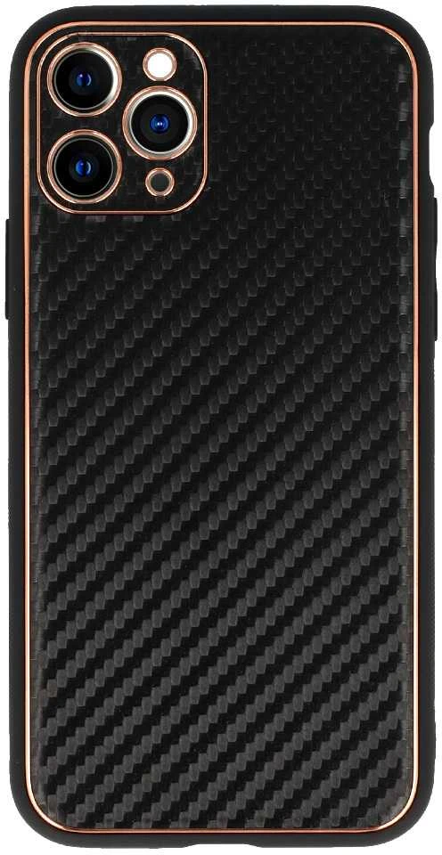 Tel Protect Leather Carbon dėklas skirtas iPhone 11 Pro juodos spalvos