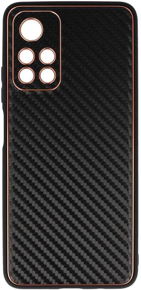 Tel Protect Leather Carbon dėklas skirtas Xiaomi Redmi Note 11 5G/Note 11S 5G/Poco M4 Pro 5G juodos spalvos