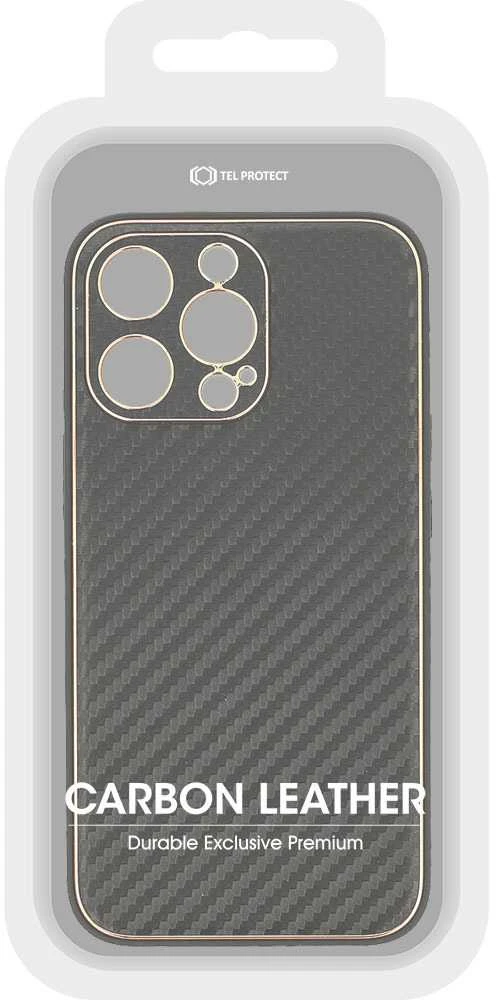 Tel Protect Leather Carbon dėklas skirtas Xiaomi Redmi Note 11 5G/Note 11S 5G/Poco M4 Pro 5G juodos spalvos