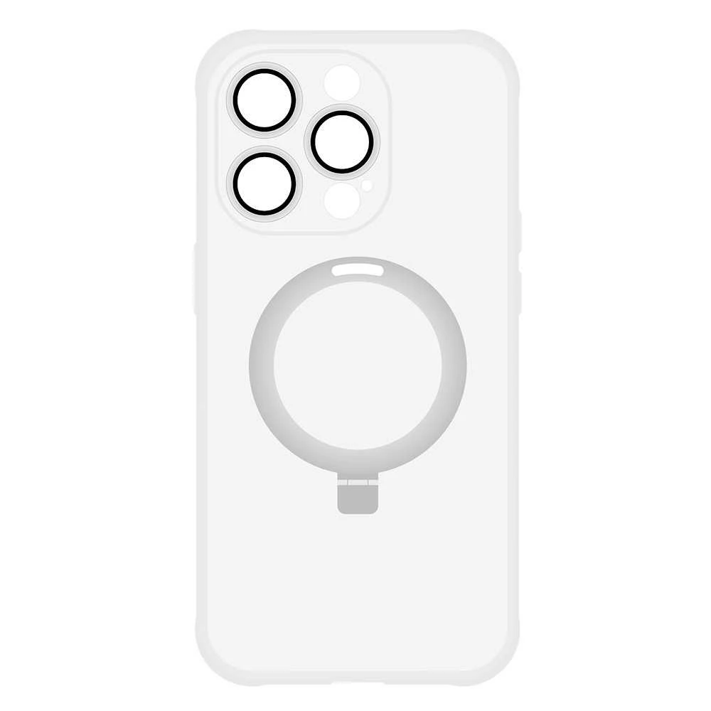 Tel Protect Magical Magsafe Stand dėklas skirtas Apple iPhone 15 Pro Max sidabro spalvos