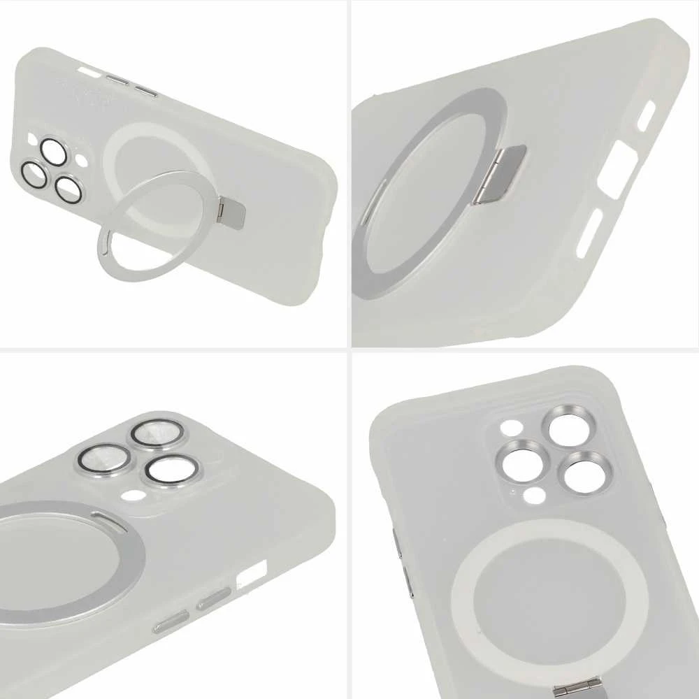 Tel Protect Magical Magsafe Stand dėklas skirtas iPhone 13 Pro sidabro spalvos