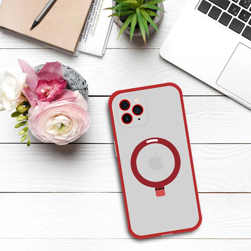 Tel Protect Magical Magsafe Stand dėklas skirtas Apple iPhone 11 Pro raudonos spalvos