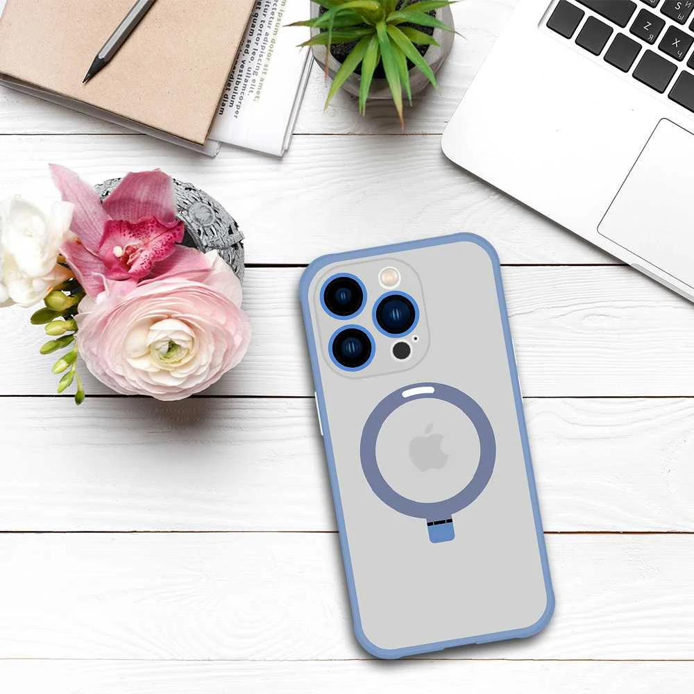 Tel Protect Magical Magsafe Stand dėklas skirtas Apple iPhone 12 Pro mėlynos spalvos