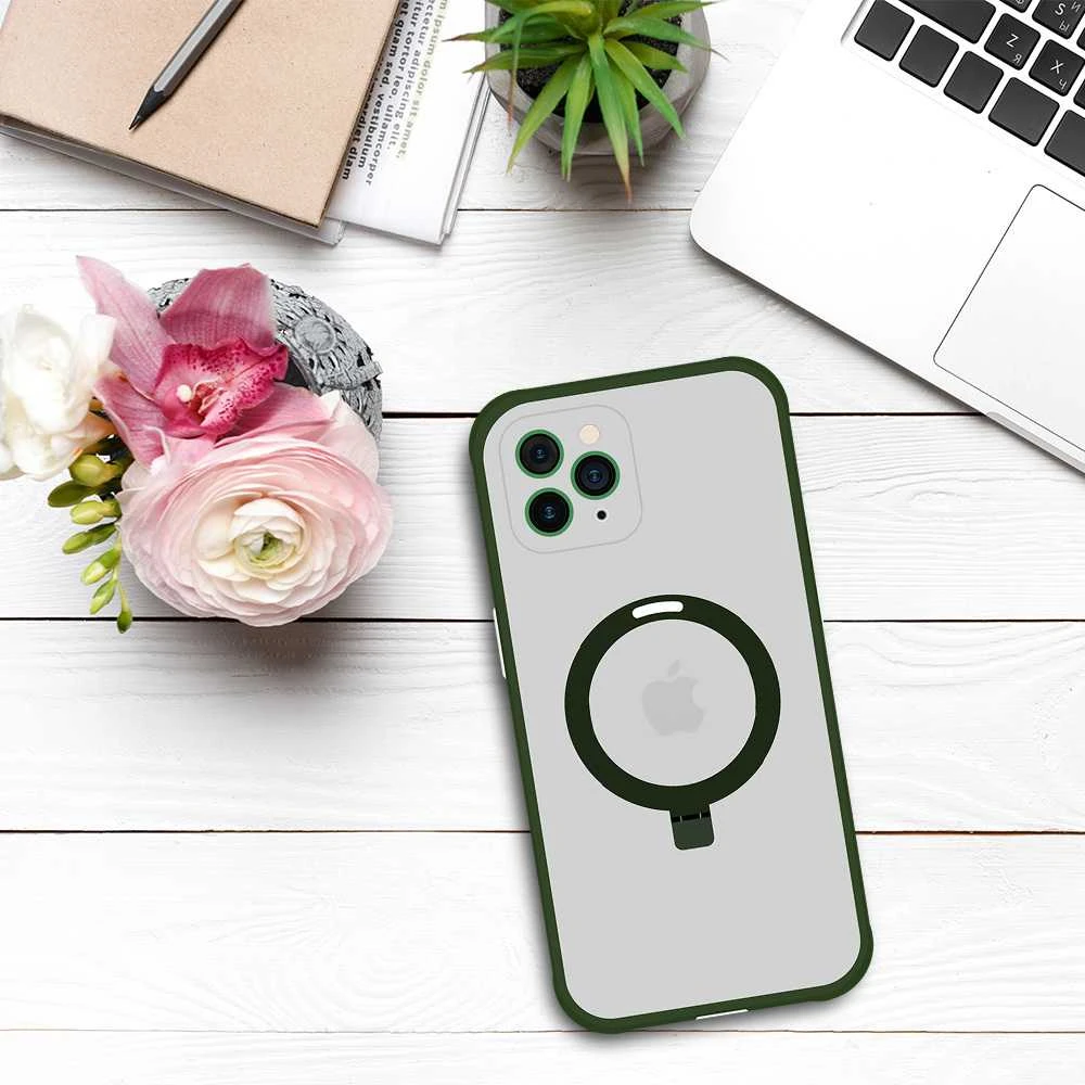 Tel Protect Magical Magsafe Stand dėklas skirtas Apple iPhone 11 Pro žalios spalvos