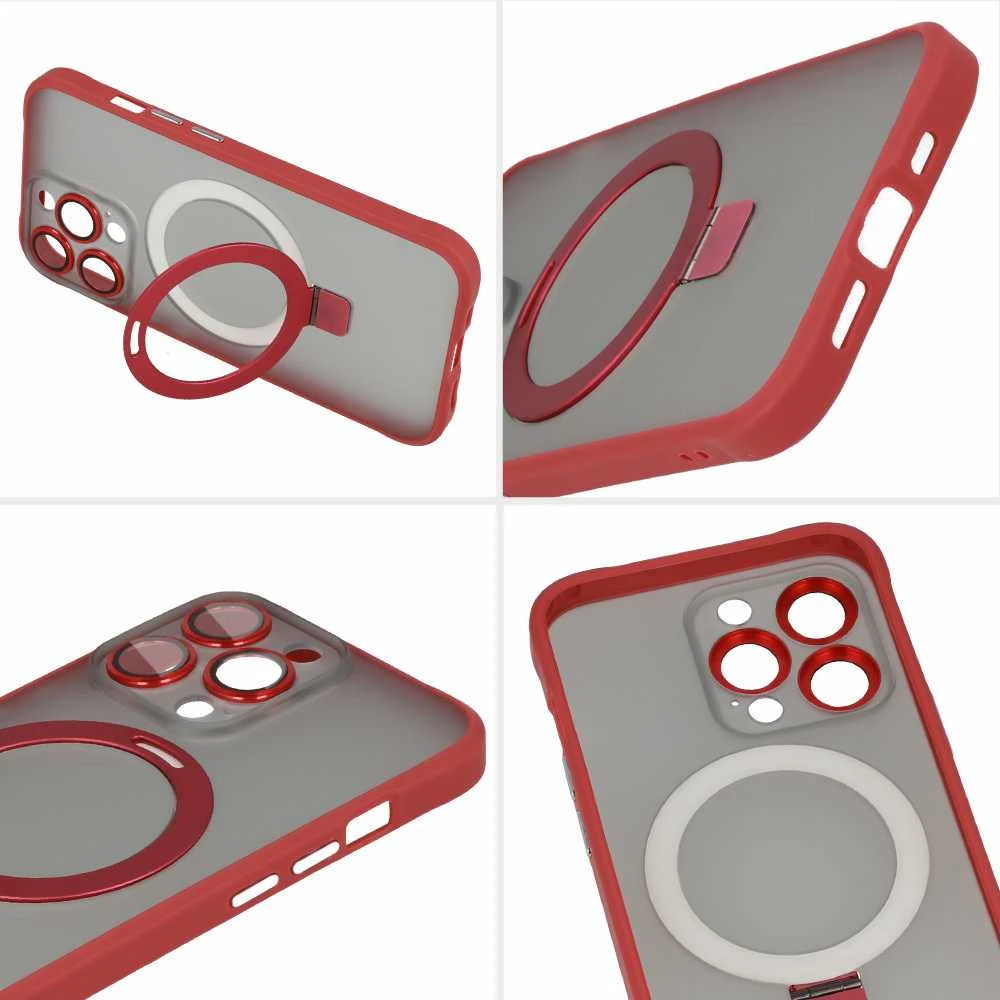 Tel Protect Magical Magsafe Stand dėklas skirtas Apple iPhone 13 raudonos spalvos
