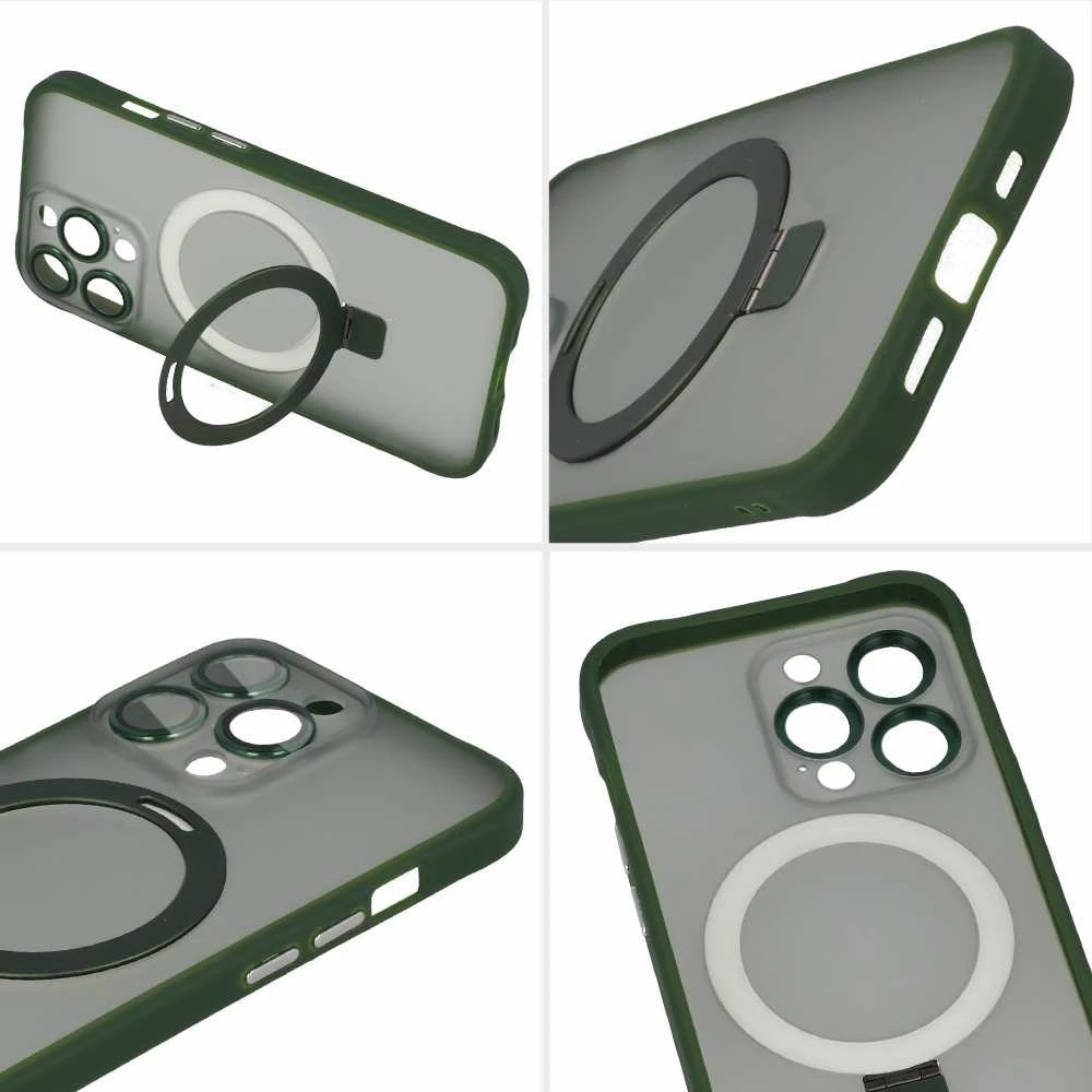 Tel Protect Magical Magsafe Stand dėklas skirtas iPhone 15 Plus žalios spalvos