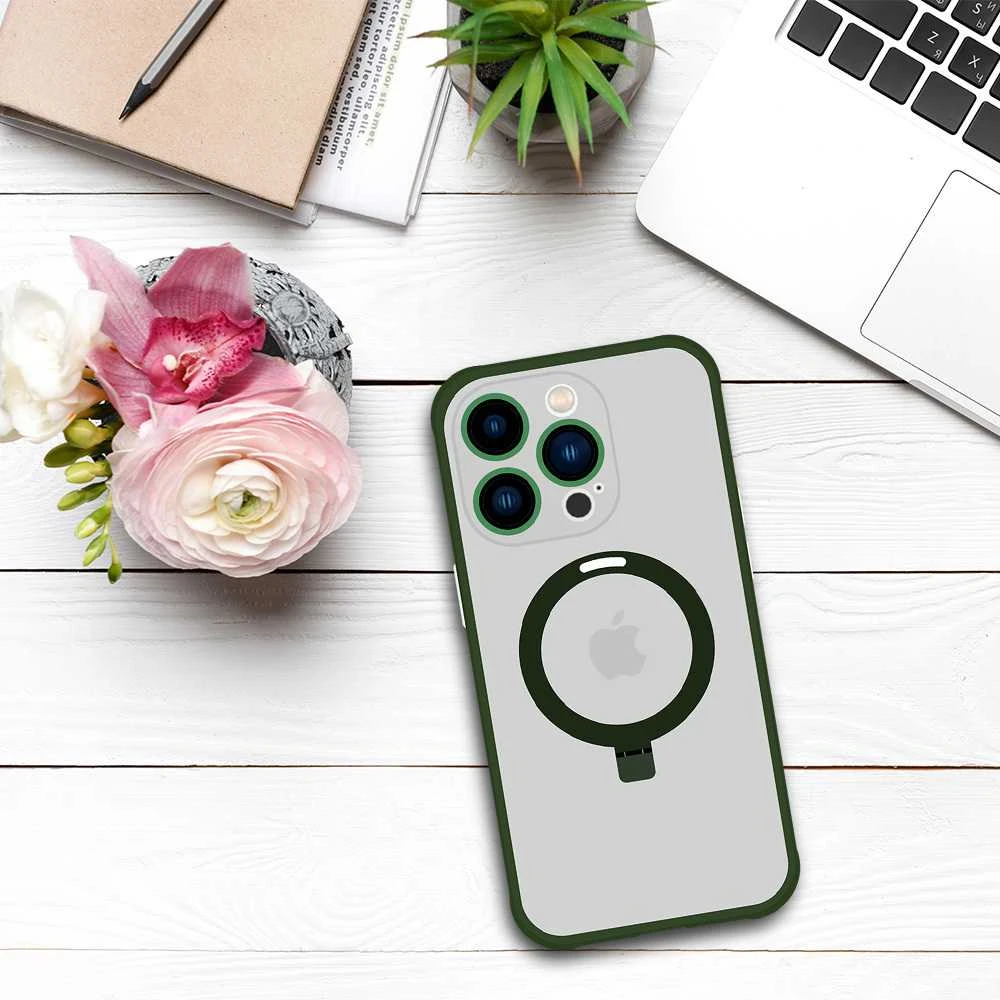 Tel Protect Magical Magsafe Stand dėklas skirtas Apple iPhone 12 Pro žalios spalvos