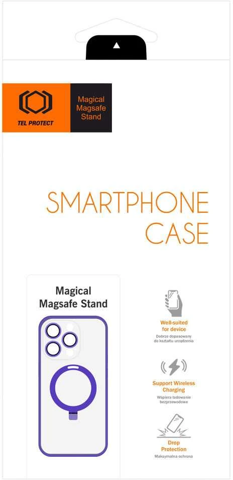 Tel Protect Magical Magsafe Stand dėklas skirtas Apple iPhone 15 Plus violetinės spalvos