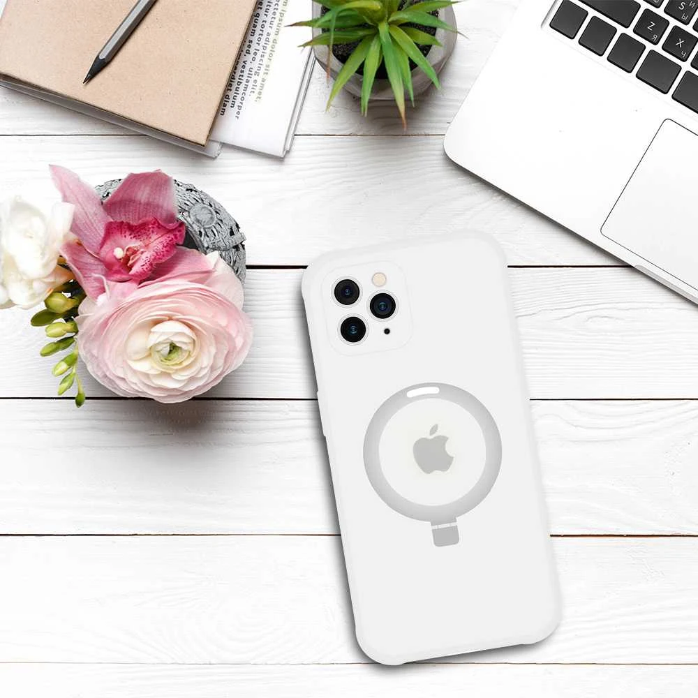 Tel Protect Magical MagSafe stovas – dėklas, skirtas iPhone 11 Pro, sidabro spalvos