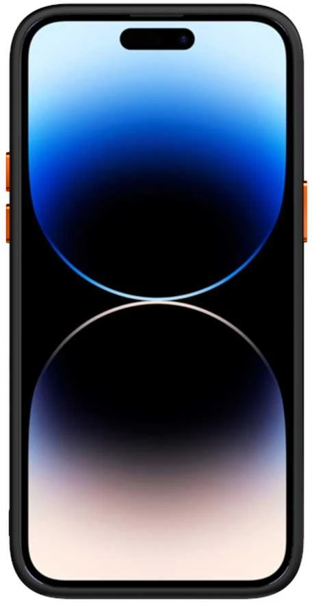 Tel Protect Magnetic Carbon dėklas, skirtas Apple iPhone 15 Plus, juodai-oranžinis