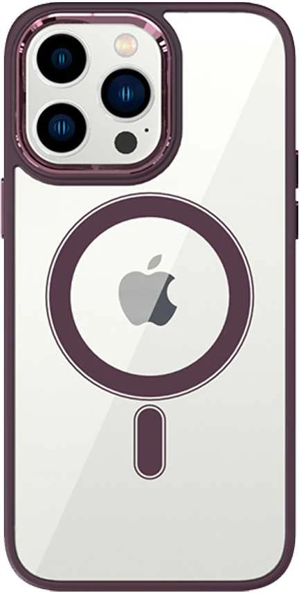 Tel Protect Magnetic Clear dėklas skirtas Apple iPhone 15 vyšnių spalvos