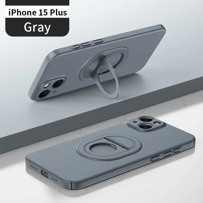 Tel Protect Magnetic Elipse dėklas skirtas iPhone 15 Plus pilkos spalvos