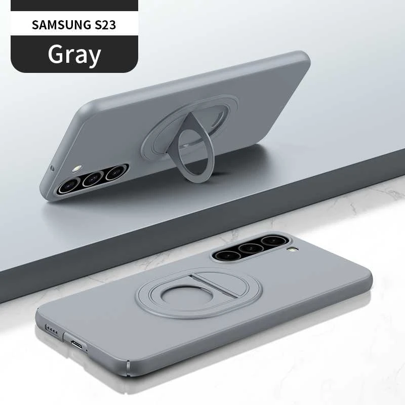 Tel Protect Magnetic Elipse dėklas skirtas Samsung Galaxy S23 pilkos spalvos