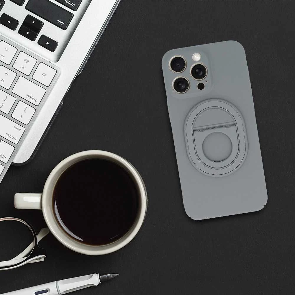 Tel Protect Magnetic Elipse dėklas skirtas Apple iPhone 14 Pro Max pilkos spalvos