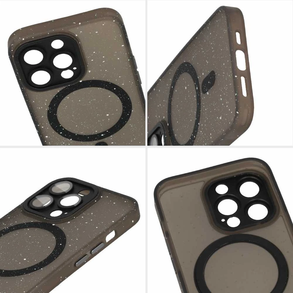 Tel Protect Magnetic Splash Frosted dėklas skirtas Apple iPhone 15 Pro juodos spalvos