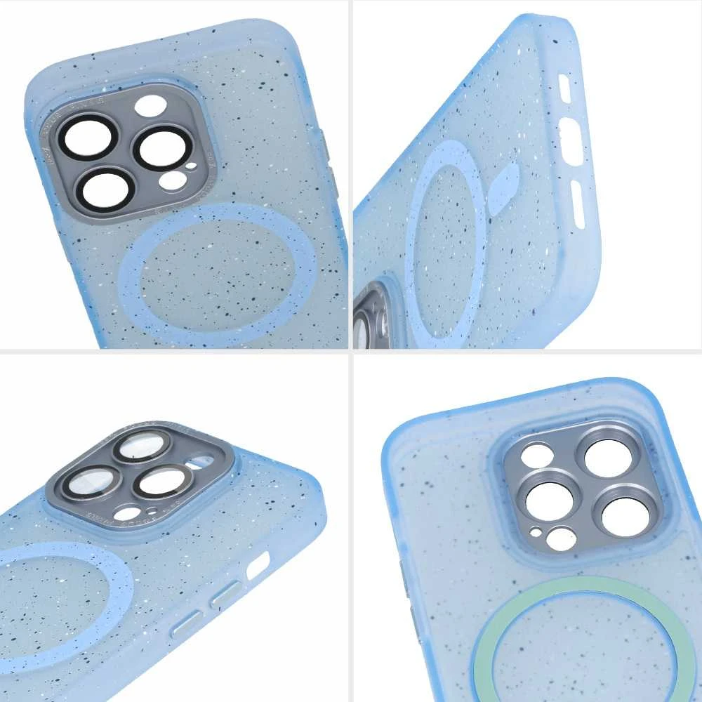 Tel Protect Magnetic Splash Frosted dėklas, skirtas iPhone 15 Plus, šviesiai mėlynos spalvos