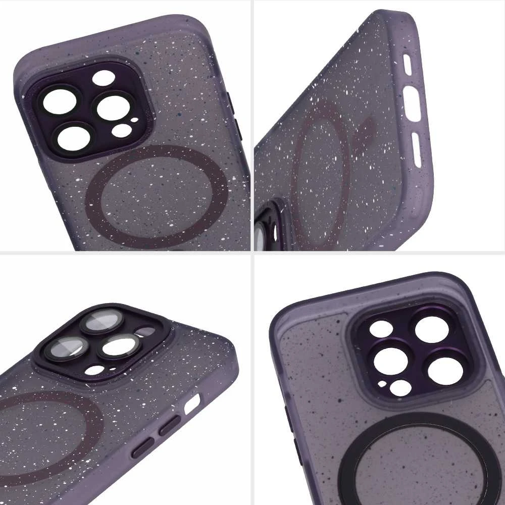 Tel Protect Magnetic Splash Frosted dėklas, skirtas iPhone 15 Pro, violetinės spalvos