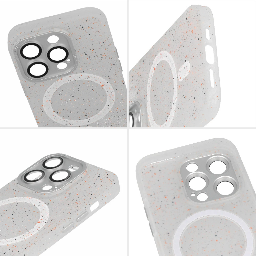 Tel Protect Magnetic Splash Frosted Dėklas, skirtas iPhone 15 Plus, baltas