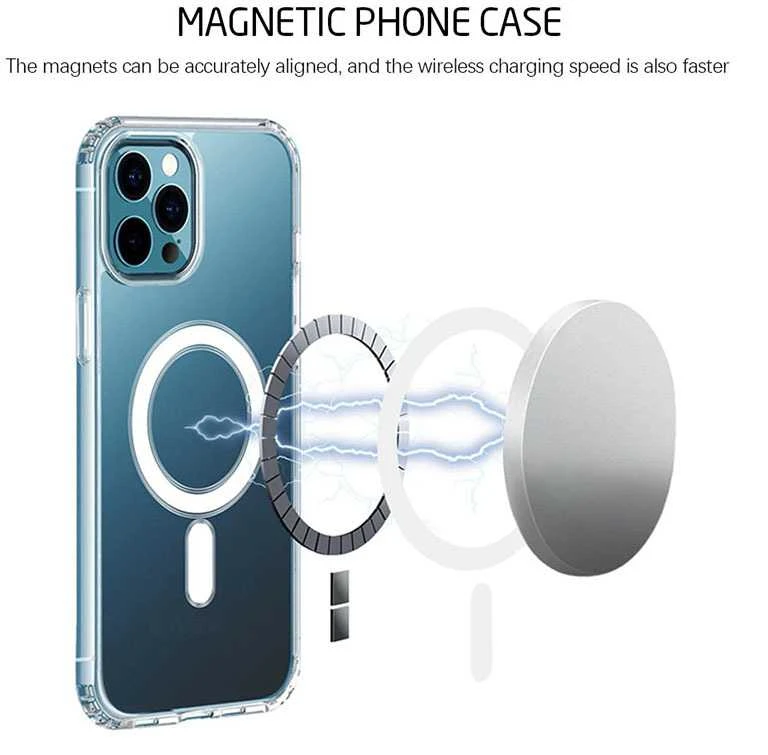 Tel Protect MagSilicone dėklas skirtas Apple iPhone 12 Pro skaidrus
