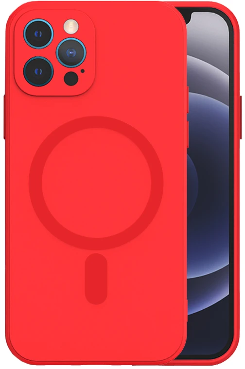 TEL PROTECT MagSilicone Dėklas skirtas Apple iPhone 12 Raudona
