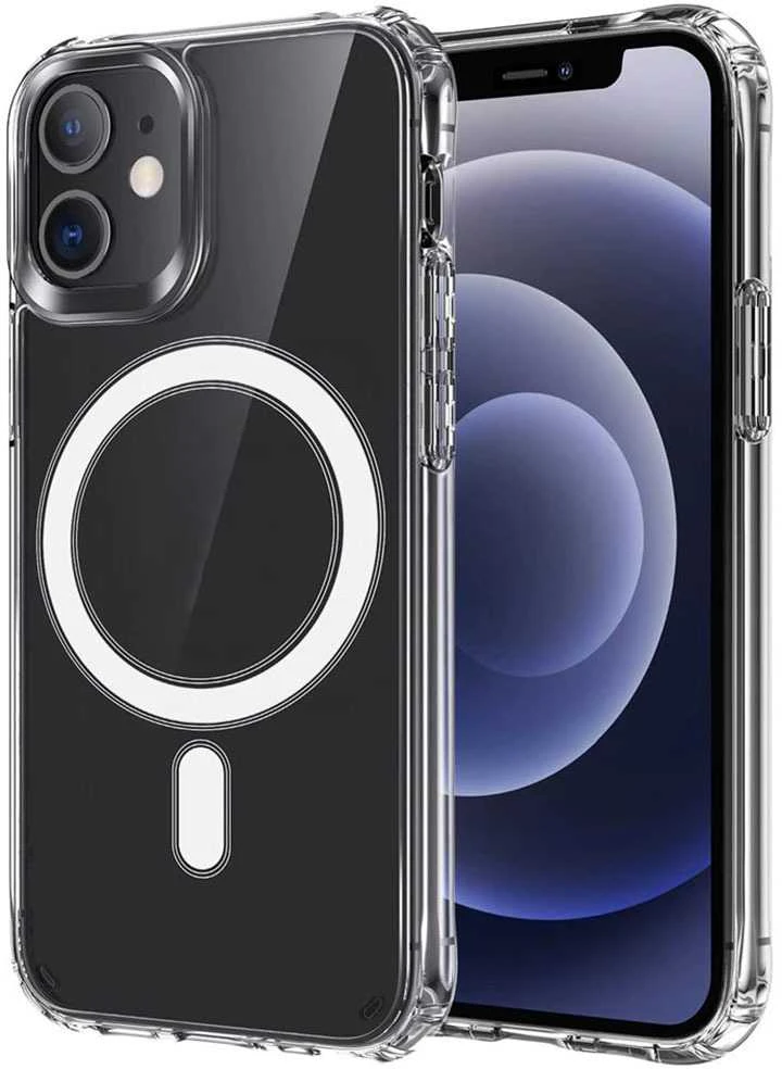 Tel Protect MagSilicone dėklas skirtas Apple iPhone 12 Pro Max skaidrus