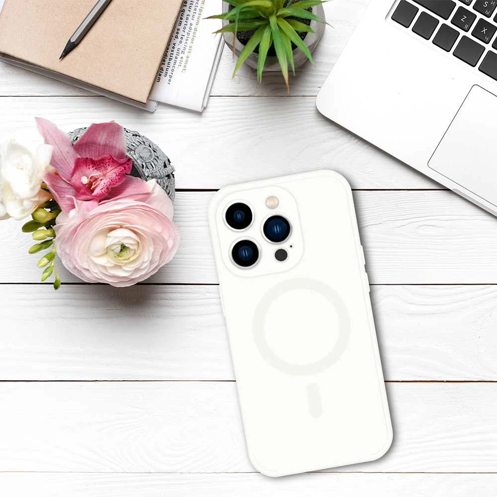 Tel Protect MagSilicone dėklas skirtas Apple iPhone 11 Baltas