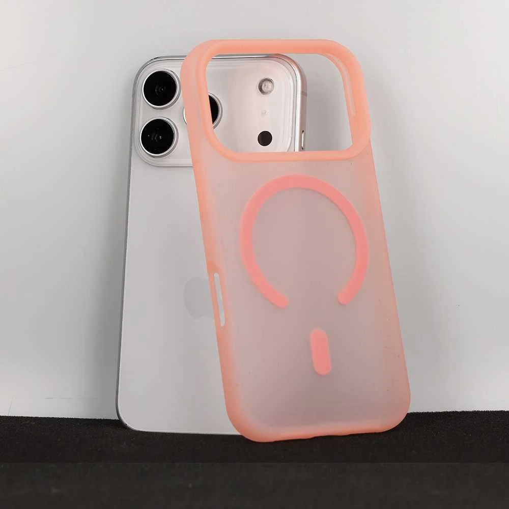 Tel Protect Mist Matte Magsafe dėklas skirtas Samsung Galaxy A17 5G rožinės spalvos oranžinės spalvos