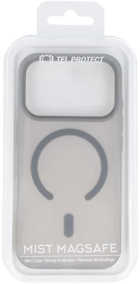 Tel Protect Mist Matte Magsafe dėklas skirtas Apple iPhone 17 pilkos spalvos
