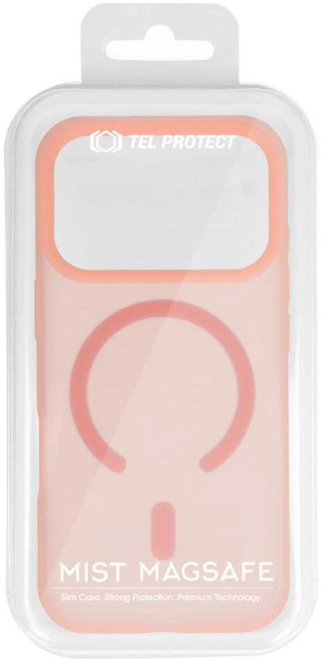 Tel Protect Mist Matte Magsafe dėklas skirtas Samsung Galaxy A17 5G rožinės spalvos oranžinės spalvos