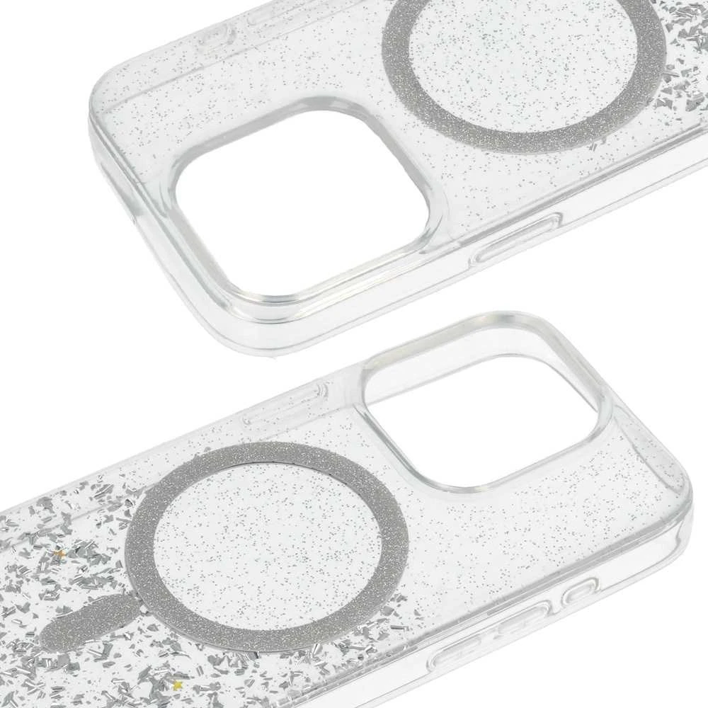 Tel Protect Moonlite Magsafe dėklas skirtas Apple iPhone 12 Pro sidabrinis skaidrus