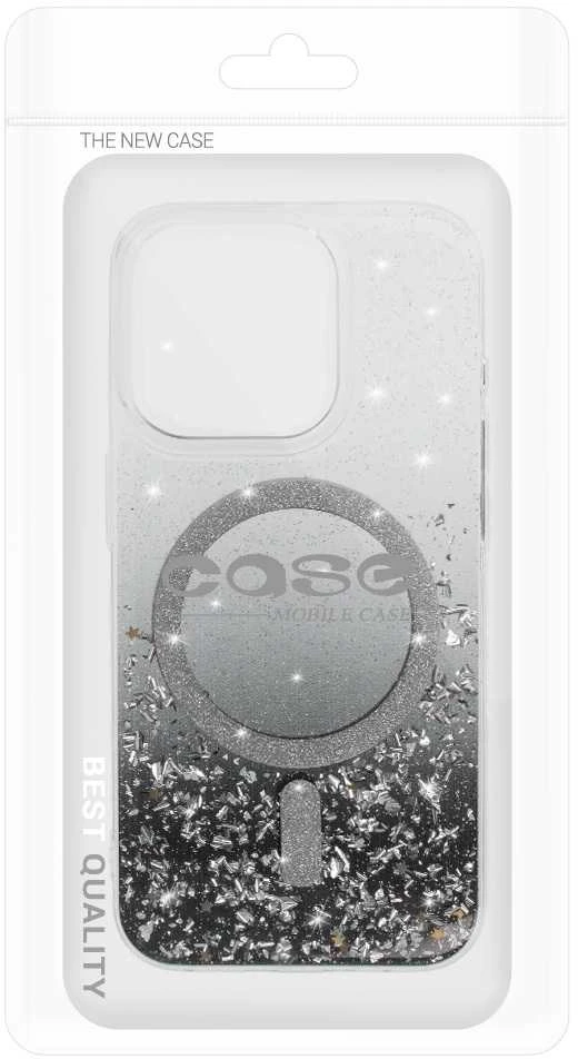 Tel Protect Moonlite Magsafe dėklas skirtas Apple iPhone 15 juodas skaidrus