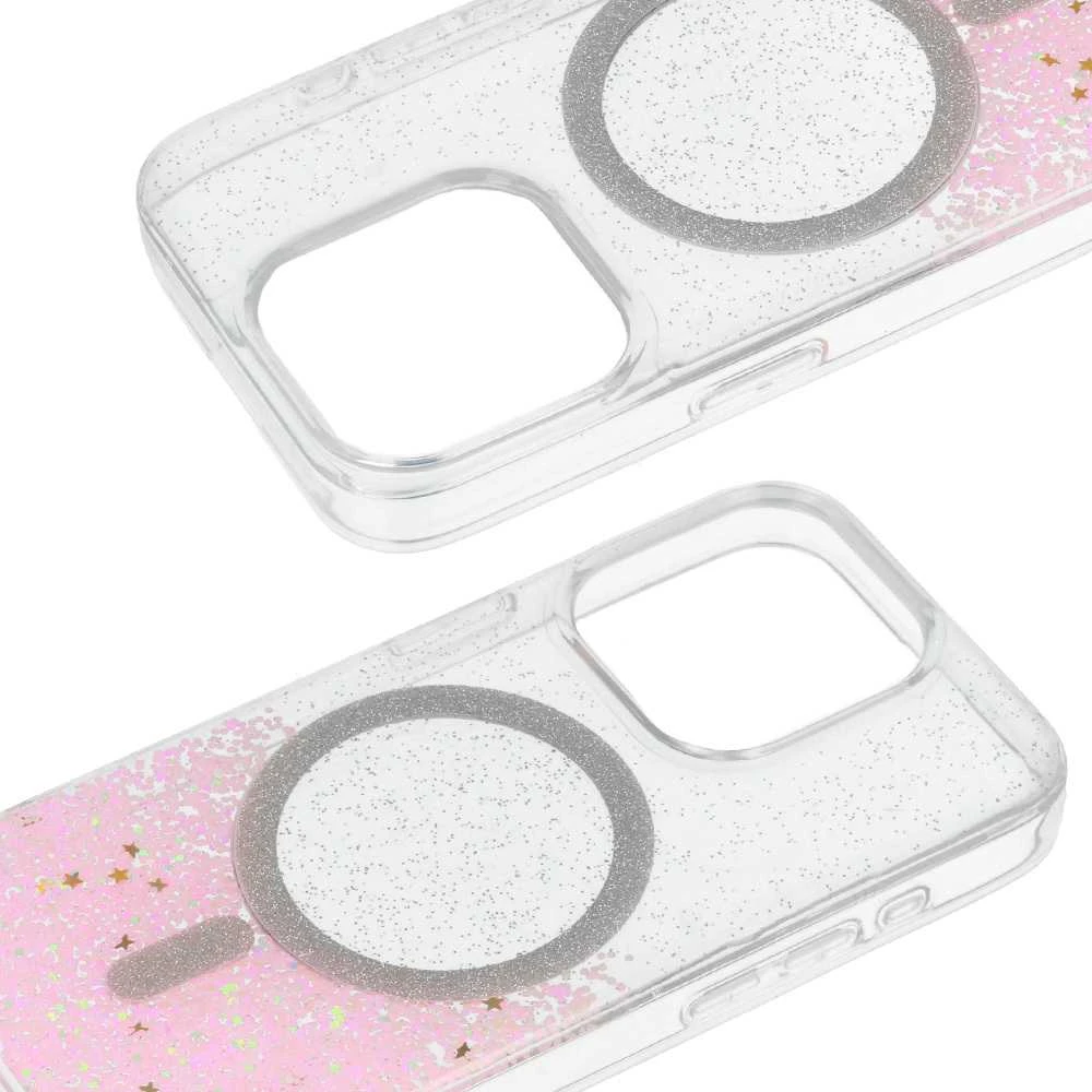 Tel Protect Moonlite Magsafe dėklas skirtas Apple iPhone 16 rožinis skaidrus