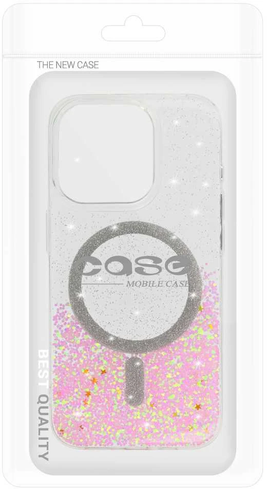 Tel Protect Moonlite Magsafe dėklas skirtas Apple iPhone 16 rožinis skaidrus