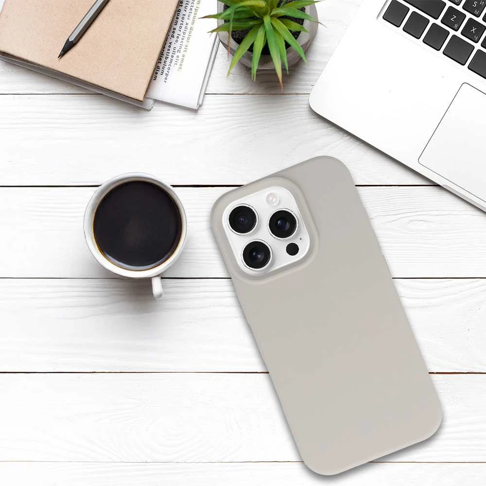 Tel Protect silikoninis Premium dėklas telefonui iPhone 16 Pro titanium