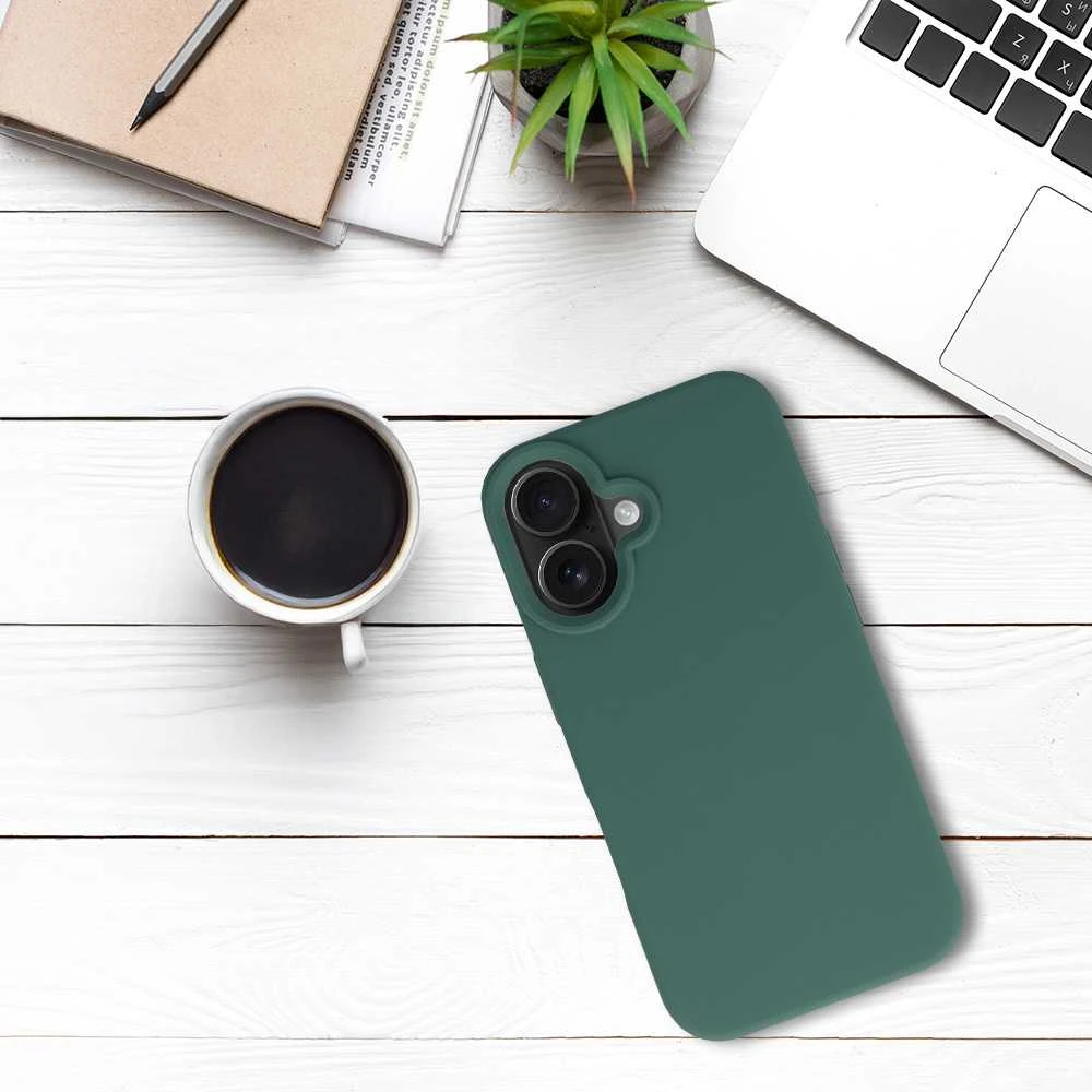Tel Protect silikoninis Premium dėklas telefonui Apple iPhone 16 žalios spalvos