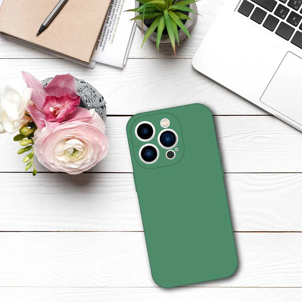 Tel Protect silikoninis Premium dėklas telefonui iPhone 14 Pro žalios spalvos