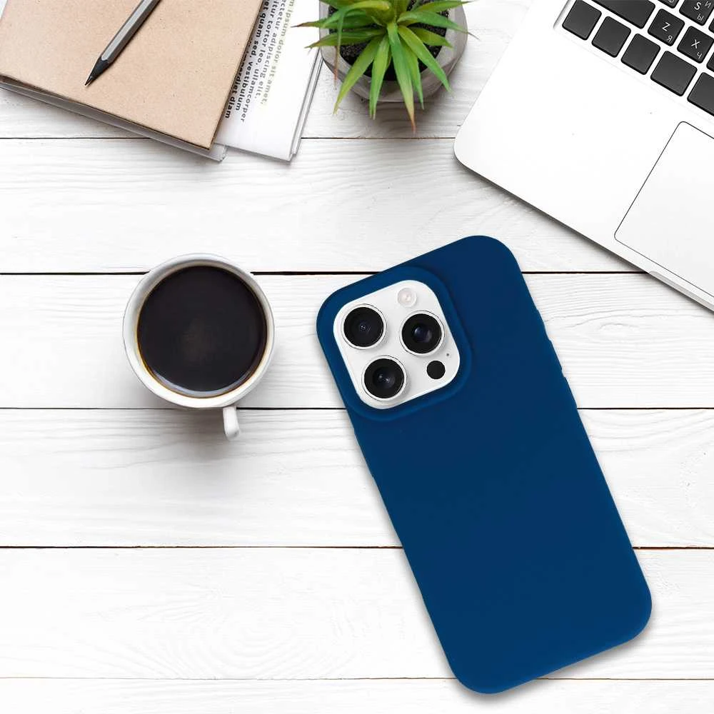 Tel Protect silikoninis Premium dėklas telefonui Apple iPhone 16 Pro mėlynos spalvos