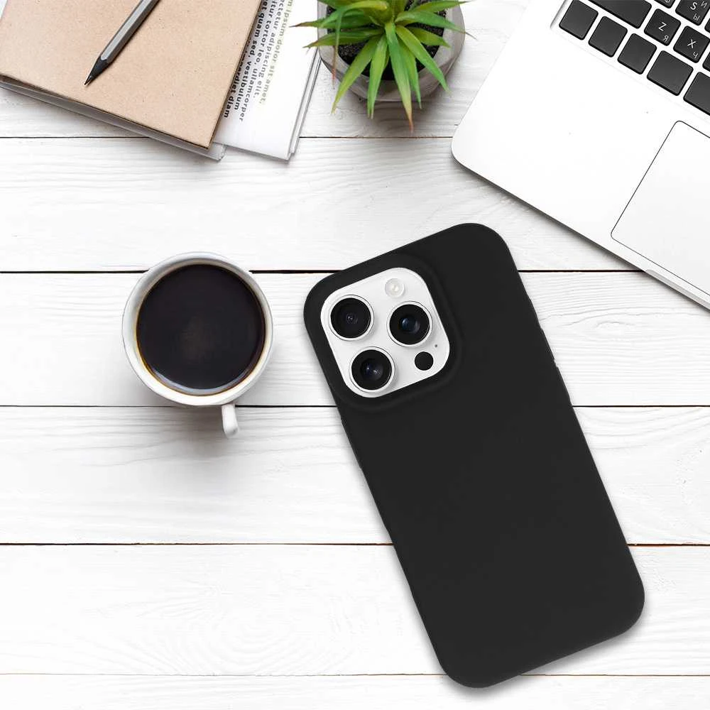 Tel Protect silikoninis Premium dėklas telefonui iPhone 16 Pro Max juodos spalvos