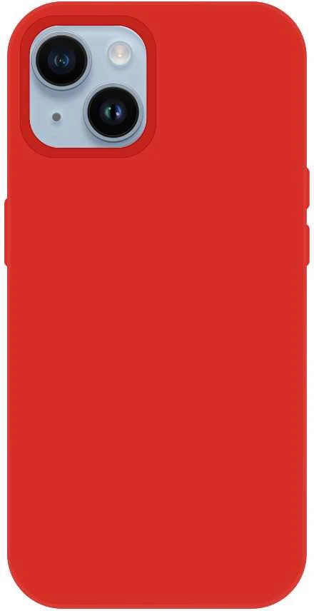 Tel Protect silikoninis Premium dėklas telefonui iPhone 15 Plus raudonos spalvos