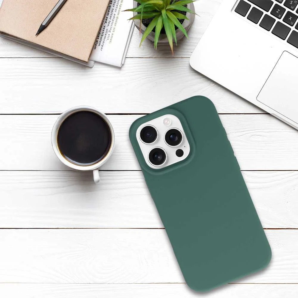 Tel Protect silikoninis Premium dėklas telefonui Apple iPhone 16 Pro žalios spalvos