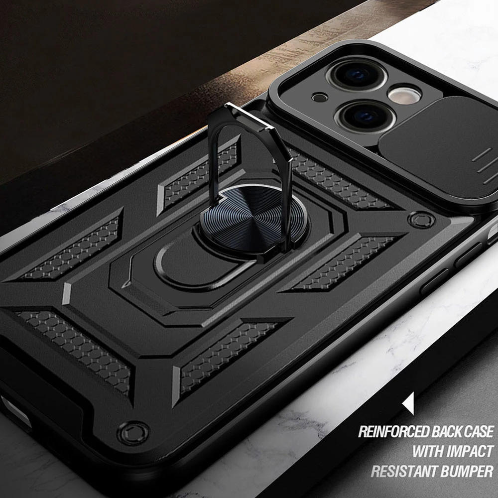 Fusion Accessories Slide Camera Armor dėklas skirtas Samsung Galaxy S26 juodos spalvos