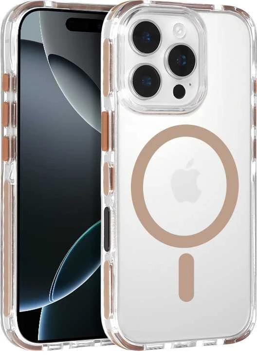Tel Protect Strap Clear dėklas skirtas Apple iPhone 17 Air aukso spalvos