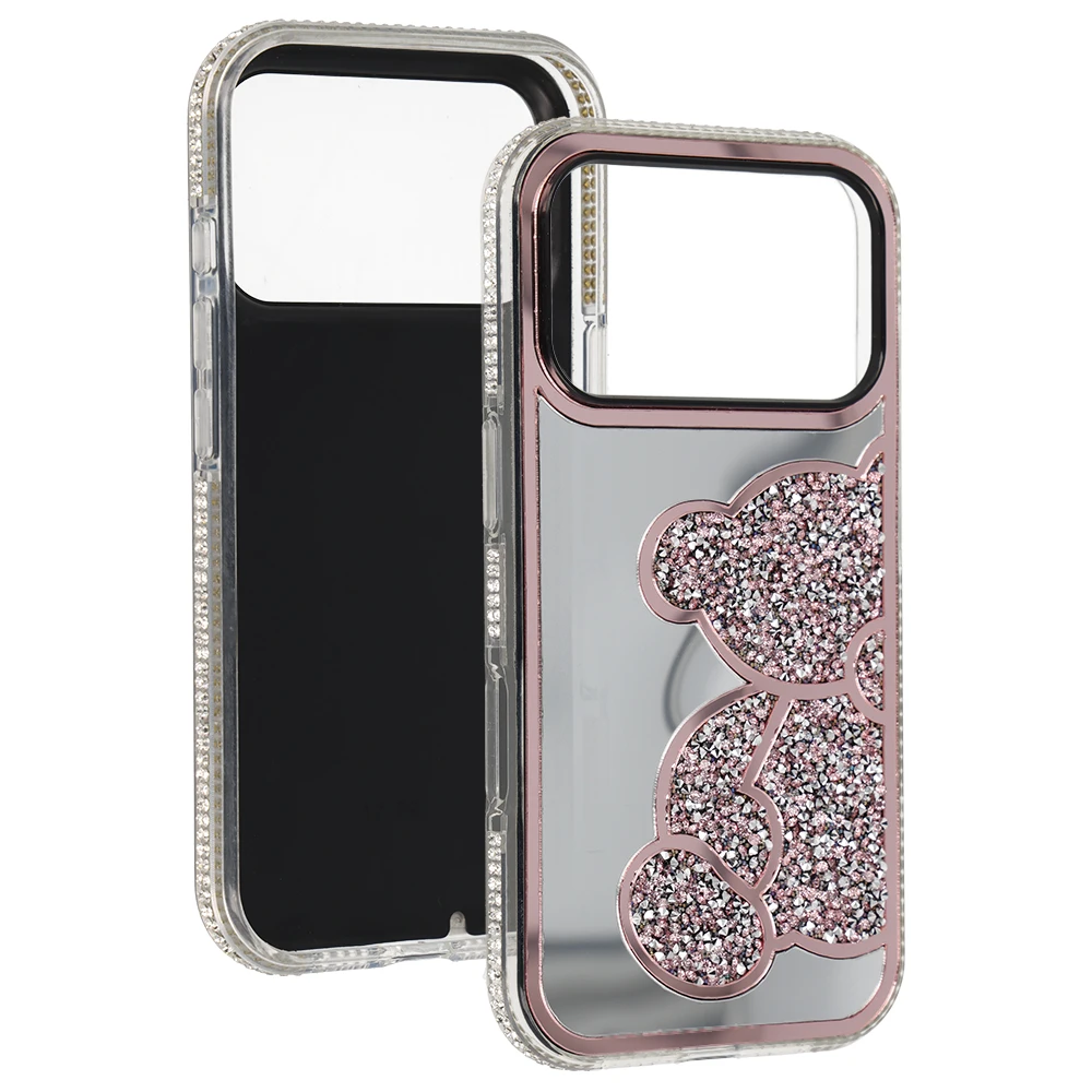 Fusion Accessories Tel Protect Teddy Bear dėklas skirtas Samsung Galaxy S25 Ultra rožinės spalvos