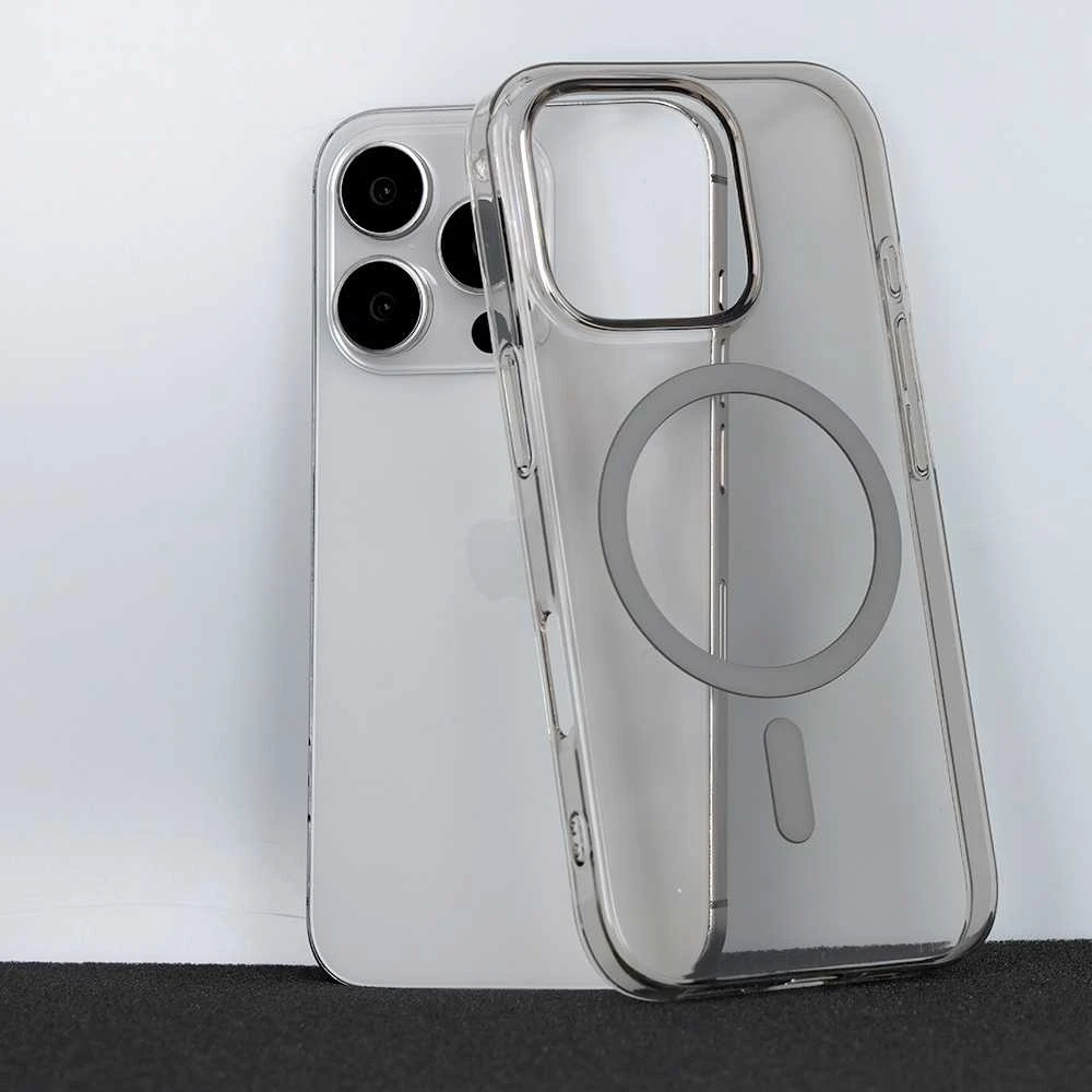 Fusion Accessories Tel Protect Transparent Slim Magsafe dėklas skirtas Apple iPhone 15 graphite