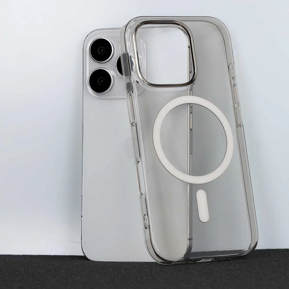 Toptel Tel Protect Transparent Slim Magsafe dėklas skirtas Apple iPhone 14 pilkos spalvos