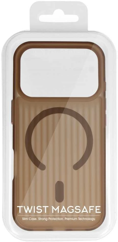 Tel Protect Twist Magsafe dėklas skirtas Apple iPhone 17 coffee rudos spalvos