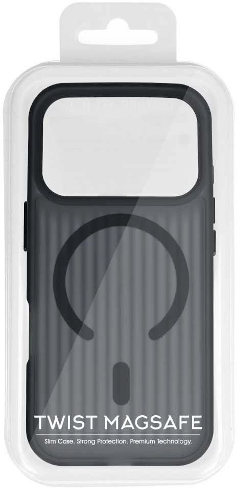 Tel Protect Twist Magsafe dėklas skirtas Apple iPhone 17 juodos spalvos