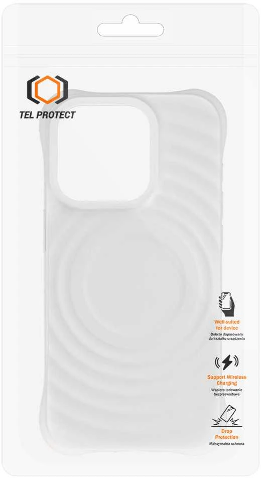 Tel Protect Wave Magsafe dėklas, skirtas Apple iPhone 14 Pro, baltos spalvos