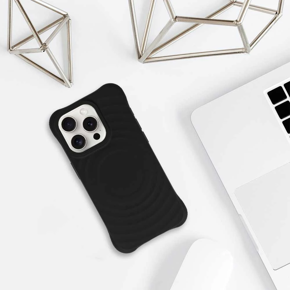Tel Protect Wave Magsafe dėklas skirtas Xiaomi 14 Pro juodos spalvos